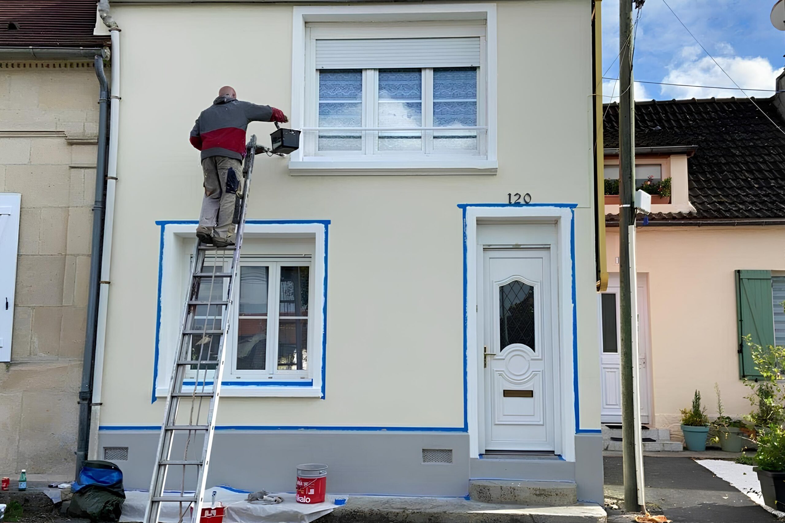 Résultat peinture extérieure toiture façade